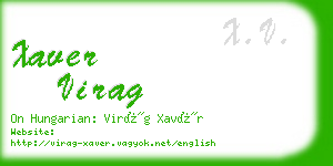 xaver virag business card